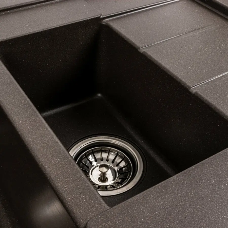 Гранітна мийка для кухні Platinum 7850W TOSKANA матова Темна скеля
