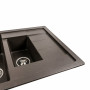 Гранітна мийка для кухні Platinum 7850W TOSKANA матова Темна скеля