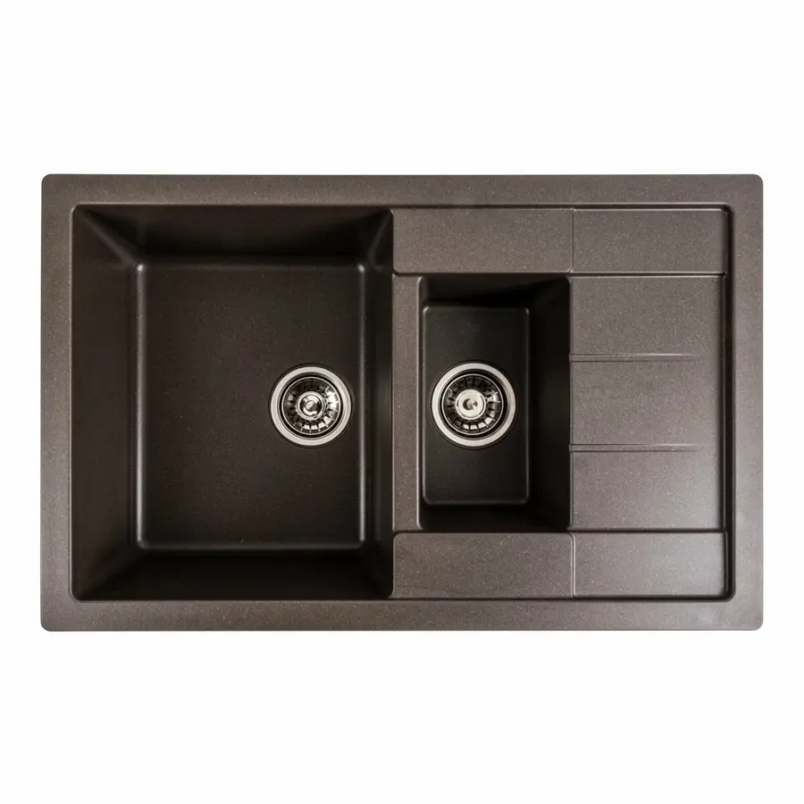 Гранітна мийка для кухні Platinum 7850W TOSKANA матова Темна скеля