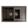 Гранітна мийка для кухні Platinum 7850W TOSKANA матова Темна скеля