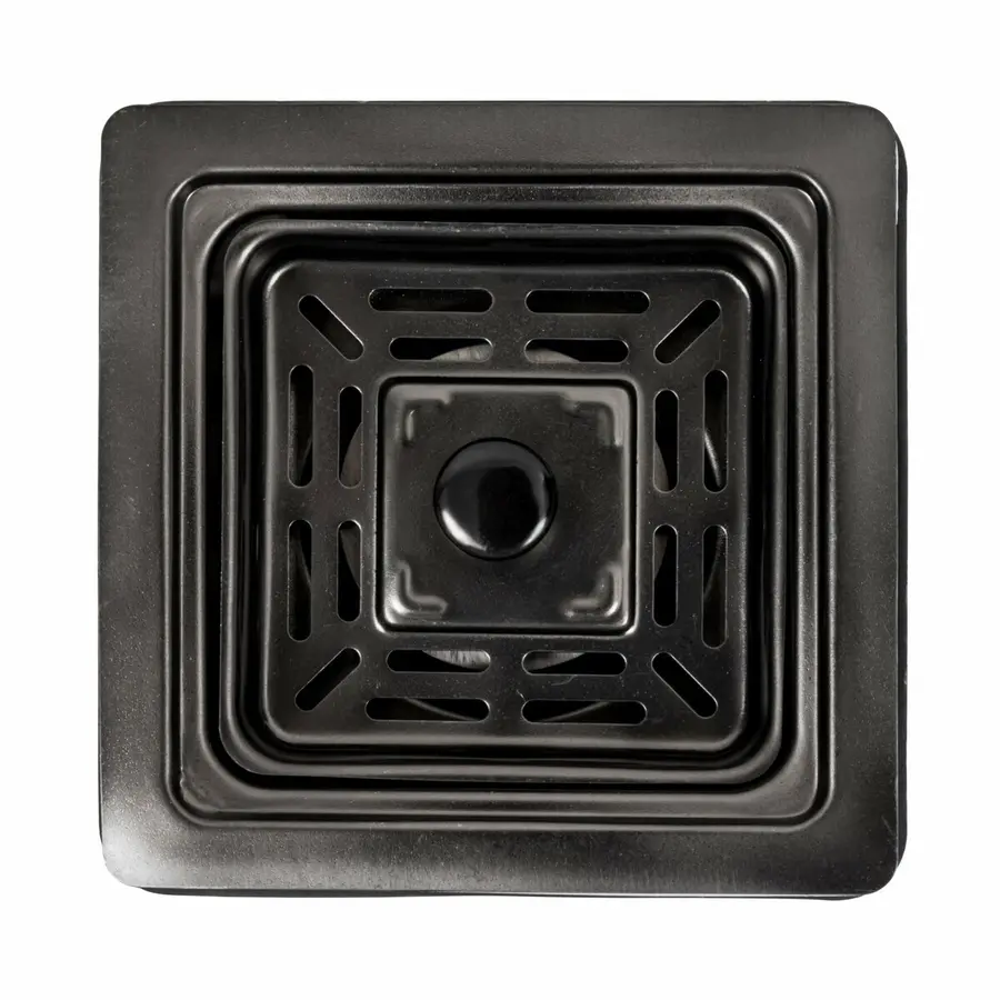 Верхня квадратна частина сифону під мийку Handmade (PVD чорна)