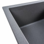 Гранитная мойка для кухни Platinum 6550 LOTOS матовый Серый Муссон