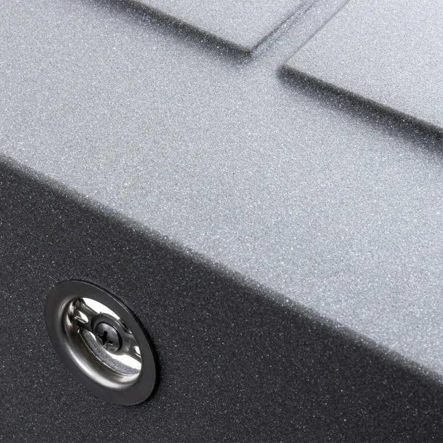 Гранітна мийка для кухні Platinum 6550 LOTOS матовий Сірий Мусон