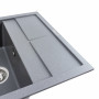 Гранитная мойка для кухни Platinum 6550 LOTOS матовый Серый Муссон
