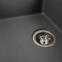 Гранітна мийка для кухні Platinum 6250 ZIRKONE матовий Сірий металік