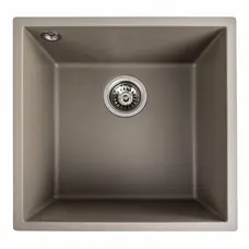 Гранітна мийка для кухні Platinum 4040 RUBA матовий титан