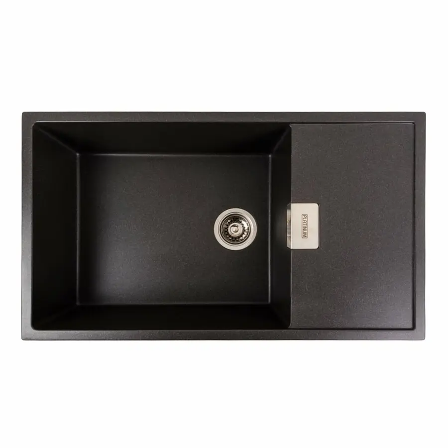 Гранітна мийка для кухні Platinum 8650 DIAMOND матовий Моріон