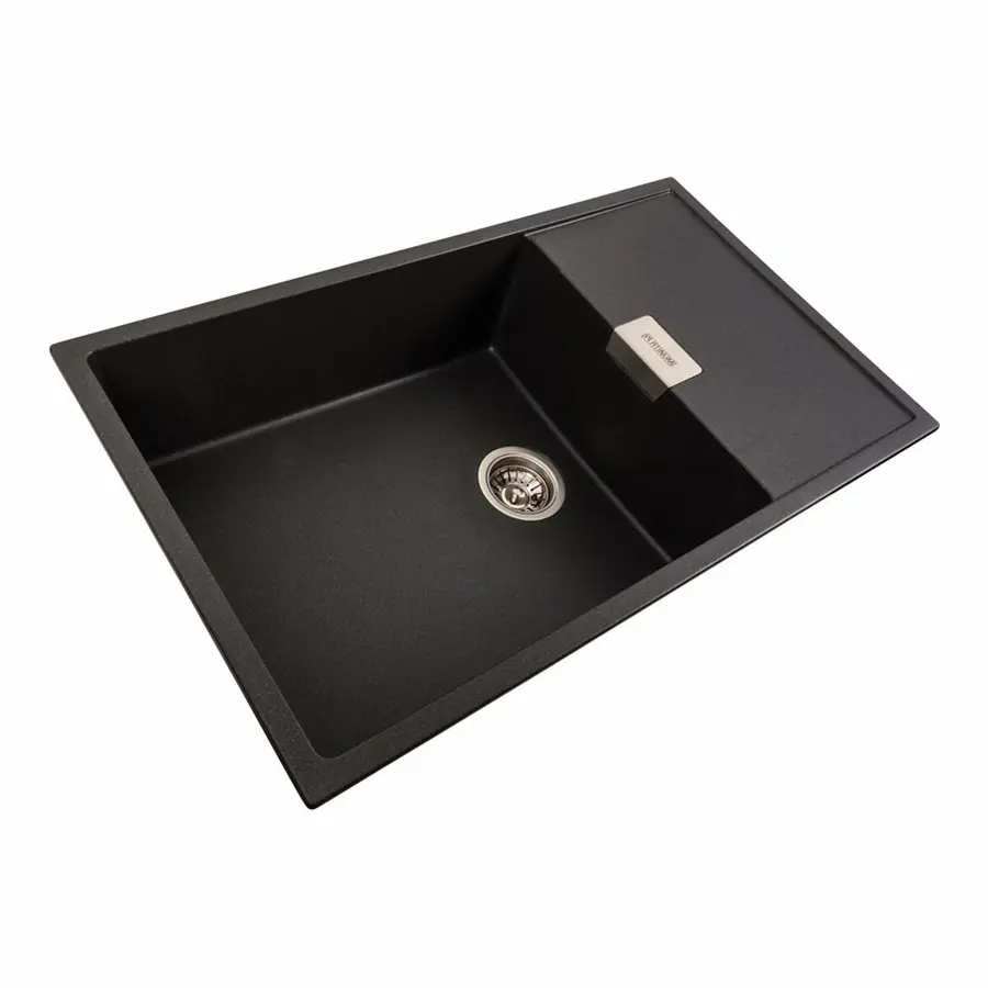 Гранітна мийка для кухні Platinum 8650 DIAMOND матовий Моріон