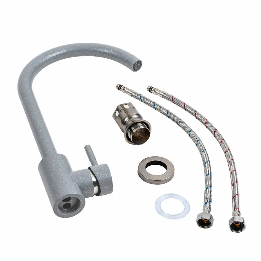 Змішувач кухонний VALESO 56 B NESP (3008 А) сірий металік