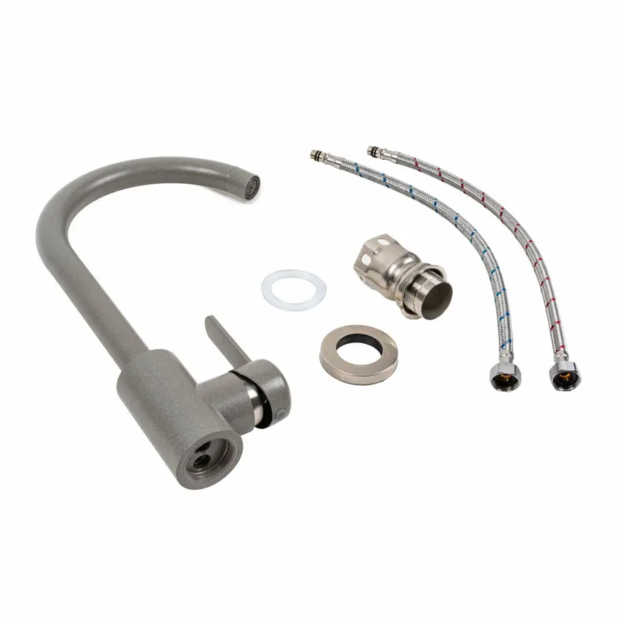 Кухонный смеситель Platinum 7990 NEST Серый Муссон