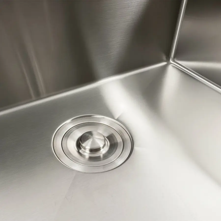 Кухонная мойка нержавейка 60х50 Platinum Handmade с подставкой для ножей (сифон круглый, 3,0/0,8)