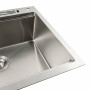 Кухонная мойка нержавейка 60х50 Platinum Handmade с подставкой для ножей (сифон круглый, 3,0/0,8)