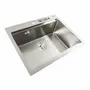 Кухонная мойка нержавейка 60х50 Platinum Handmade с подставкой для ножей (сифон круглый, 3,0/0,8)