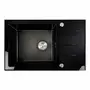 Кухонна мийка скляна CM 78*50 PVD Platinum Handmade чорна