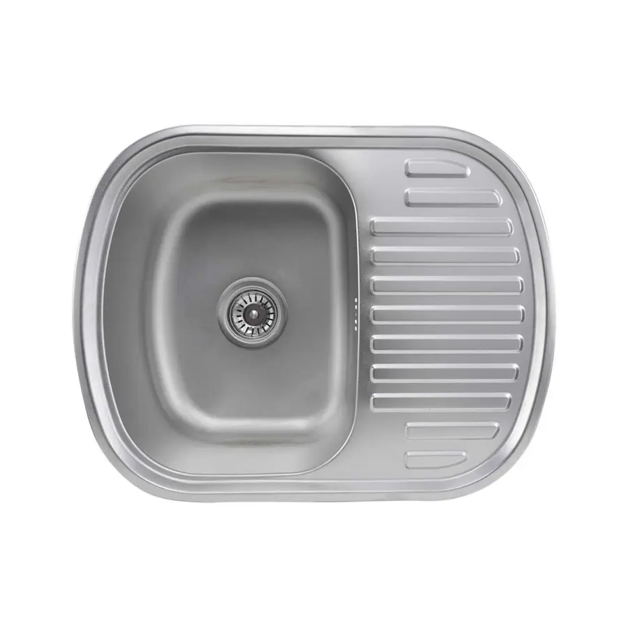 Кухонна мийка з нержавіючої сталі Valeso 6349D ДЕКОР 0,8/180