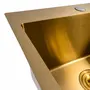 Кухонная мойка 50*50 PVD Gold Valeso Handmade (сифон круглый, 3,0/0,8)
