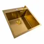 Кухонная мойка 50*50 PVD Gold Valeso Handmade (сифон круглый, 3,0/0,8)