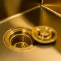 Кухонная мойка 50*50 PVD Gold Valeso Handmade (сифон круглый, 3,0/0,8)