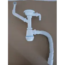 Сифон одинарний для гранітних мийок (білий) TM Valeso (арт. 610)