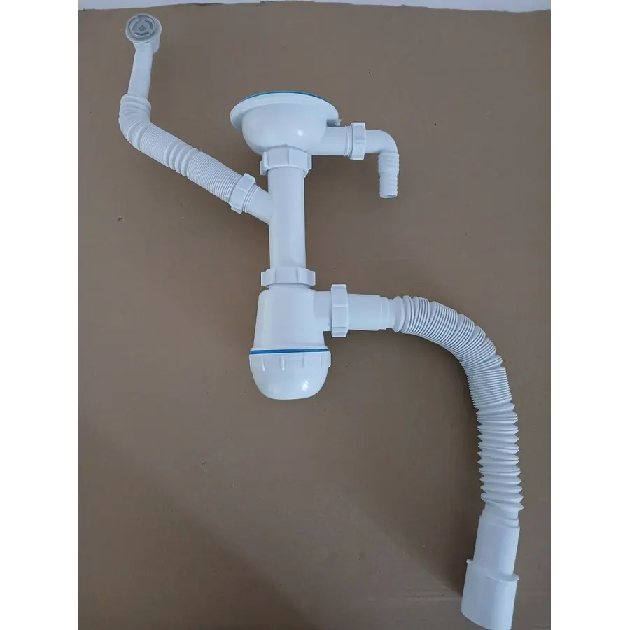 Сифон одинарний для гранітних мийок (білий) TM Valeso (арт. 610)