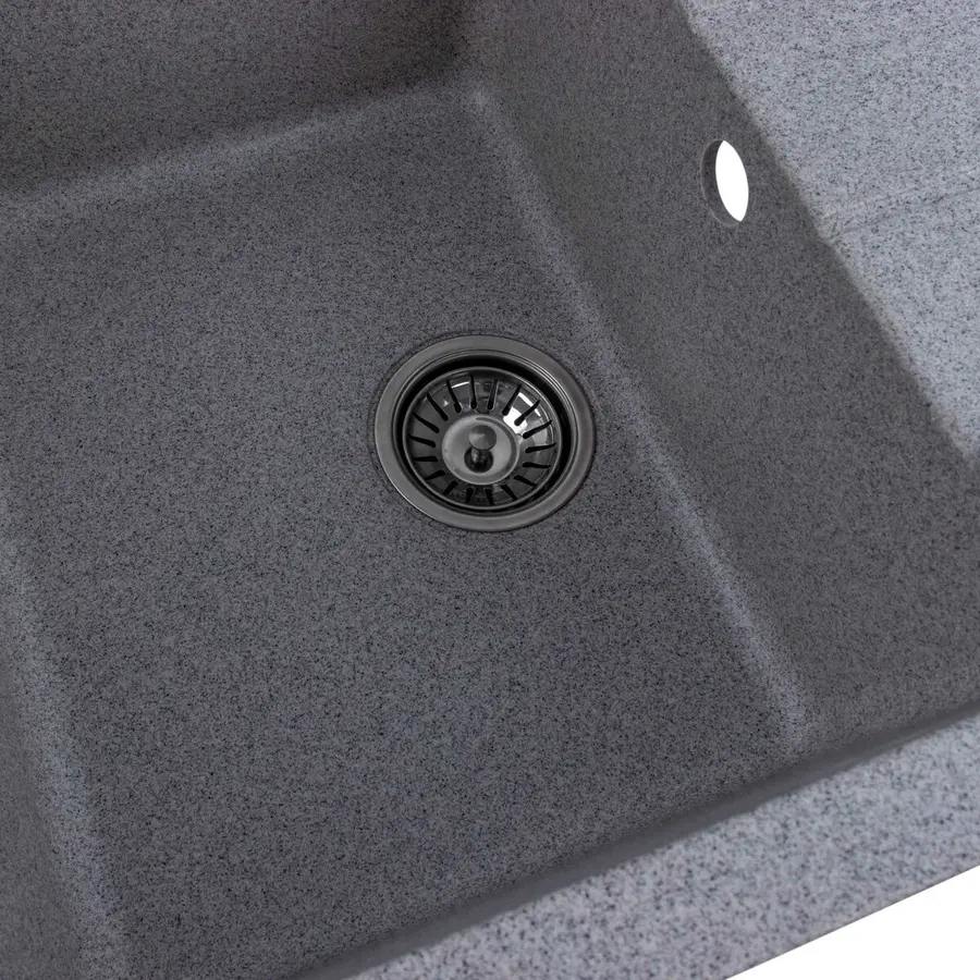 Гранитная мойка для кухни VALESO INTENSO 6550 матовая Серая