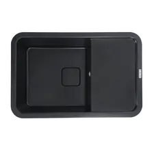 Гранітна мийка для кухні VALESO CUBE 7850 матова Чорна