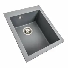 Гранитная мойка для кухни VALESO SOKIL 4150 матовая Серый металлик