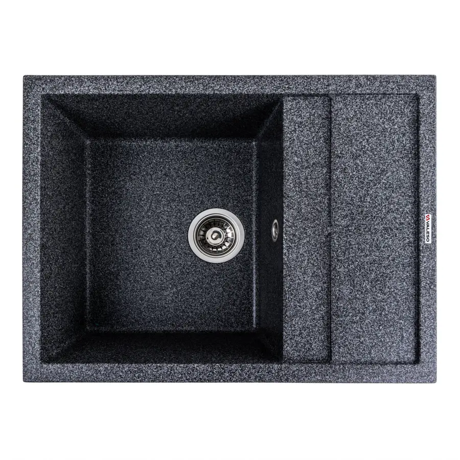 Гранітна мийка для кухні VALESO LOTOS 6550 матова Графіт