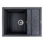 Гранітна мийка для кухні VALESO LOTOS 6550 матова Графіт