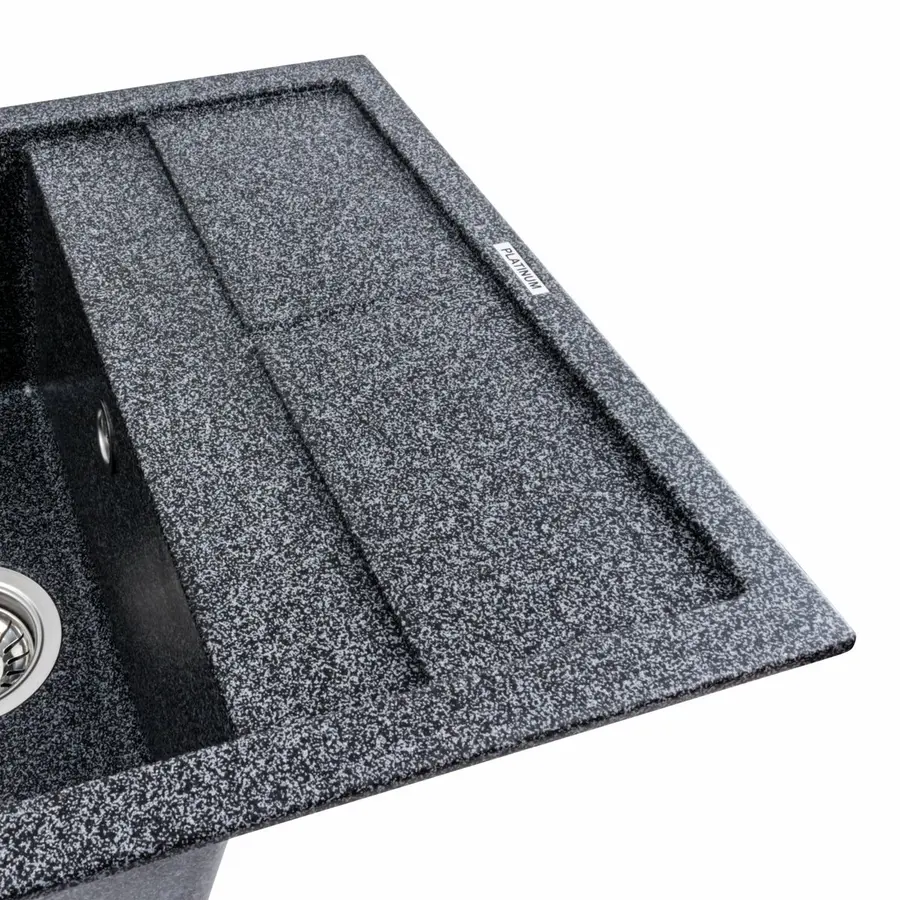 Гранітна мийка для кухні VALESO LOTOS 6550 матова Графіт