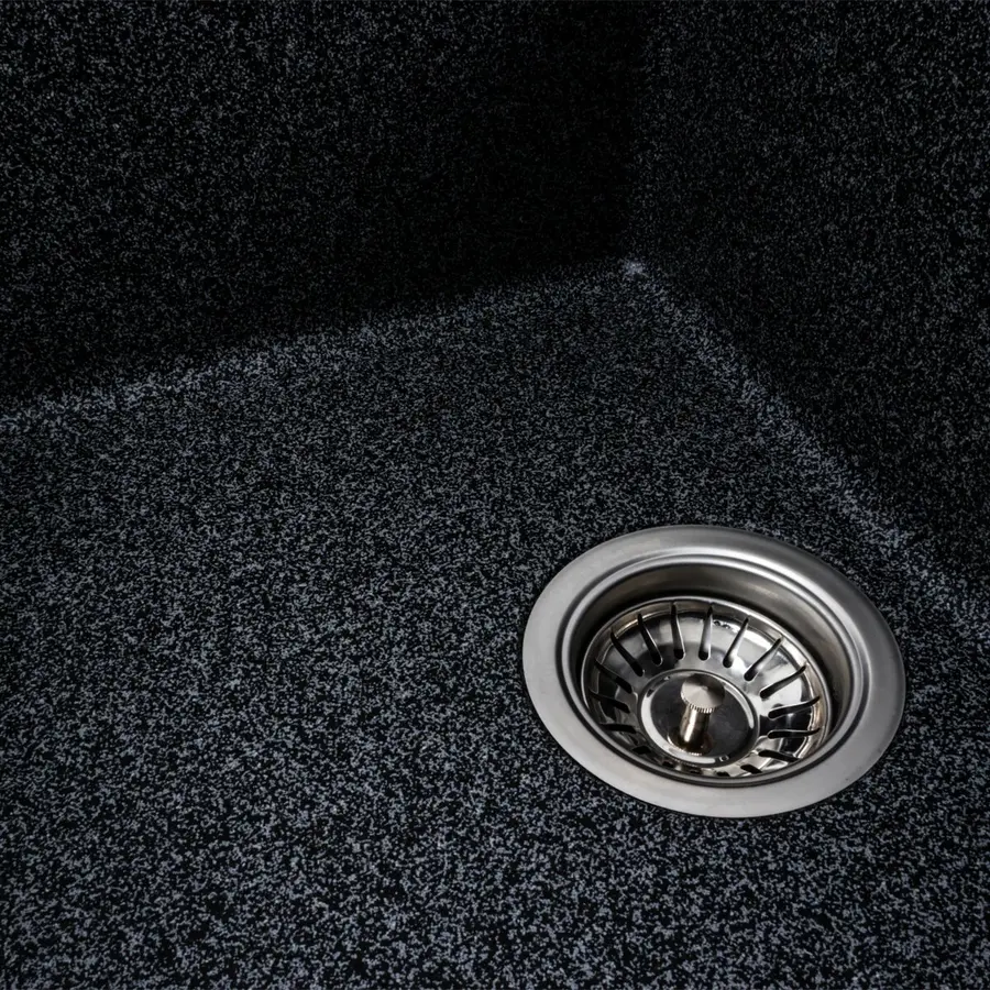 Гранітна мийка для кухні VALESO LOTOS 6550 матова Графіт