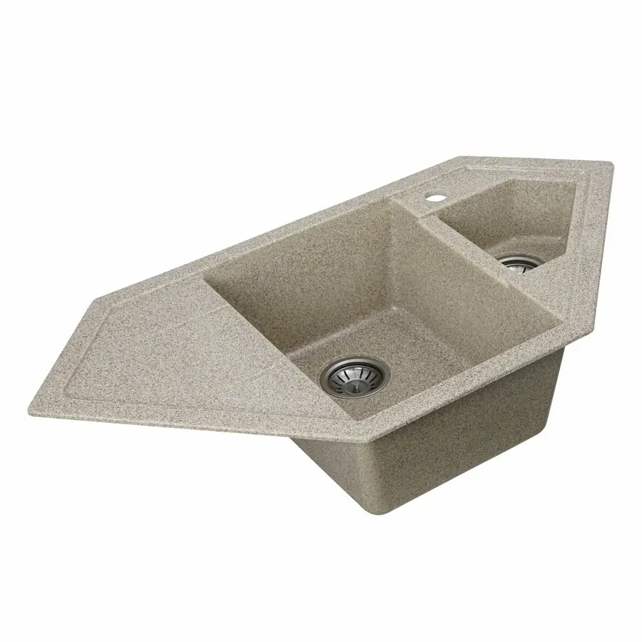 Гранітна мийка для кухні VALESO 9950 PANDORA матова Карамель