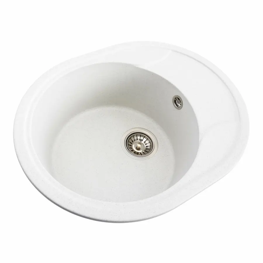 Гранітна мийка для кухні VALESO ONYX 5847 матова Біла в крапку