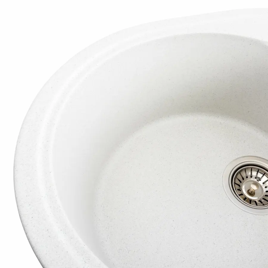 Гранітна мийка для кухні VALESO ONYX 5847 матова Біла в крапку