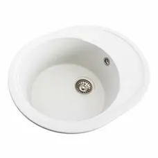 Гранитная мойка для кухни VALESO ONYX 5847 матовая Белая в точку