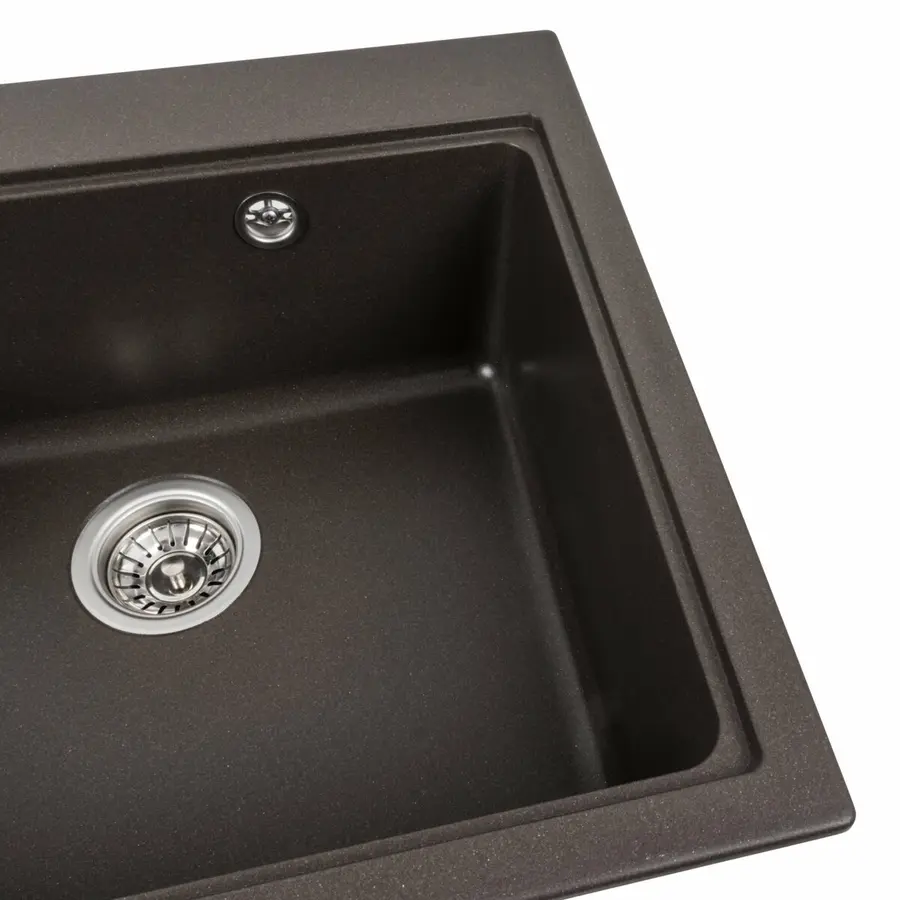 Гранитная мойка для кухни VALESO VESTA 5852 матовая Темная Скала