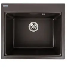 Гранітна мийка для кухні VALESO VESTA 5852 матова Темна скеля