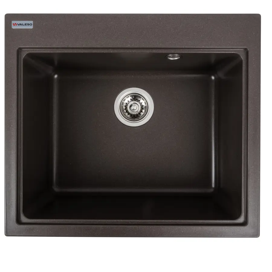 Гранитная мойка для кухни VALESO VESTA 5852 матовая Темная Скала
