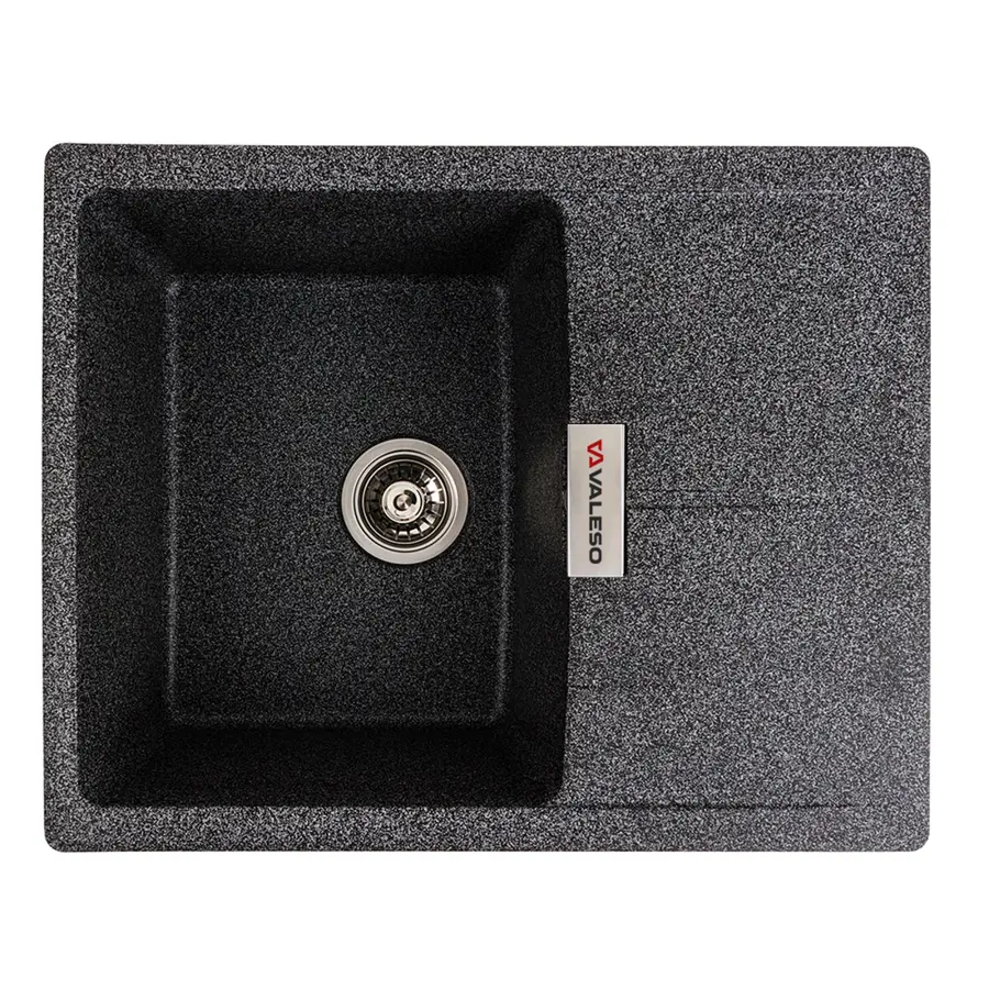 Гранітна мийка для кухні VALESO ZIRKONE 6250 матова Графіт