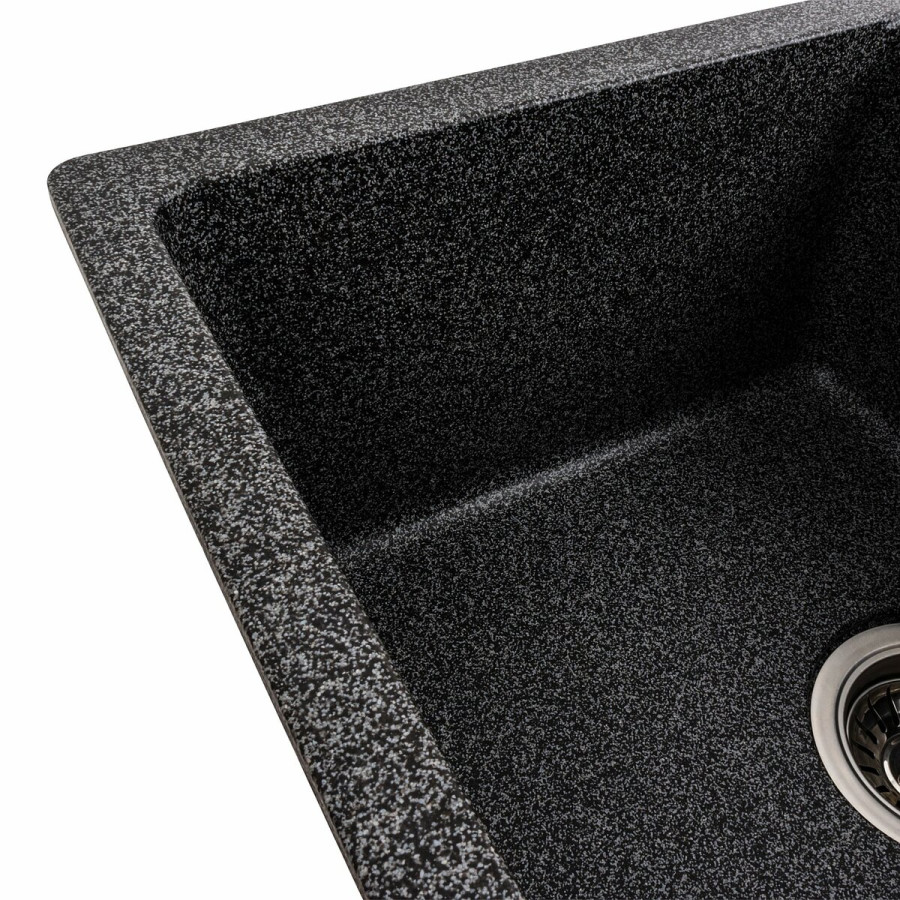 Гранитная мойка для кухни VALESO 6250 ZIRKONE матовый Графит