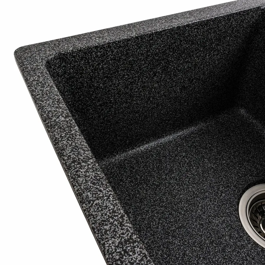 Гранітна мийка для кухні VALESO ZIRKONE 6250 матова Графіт