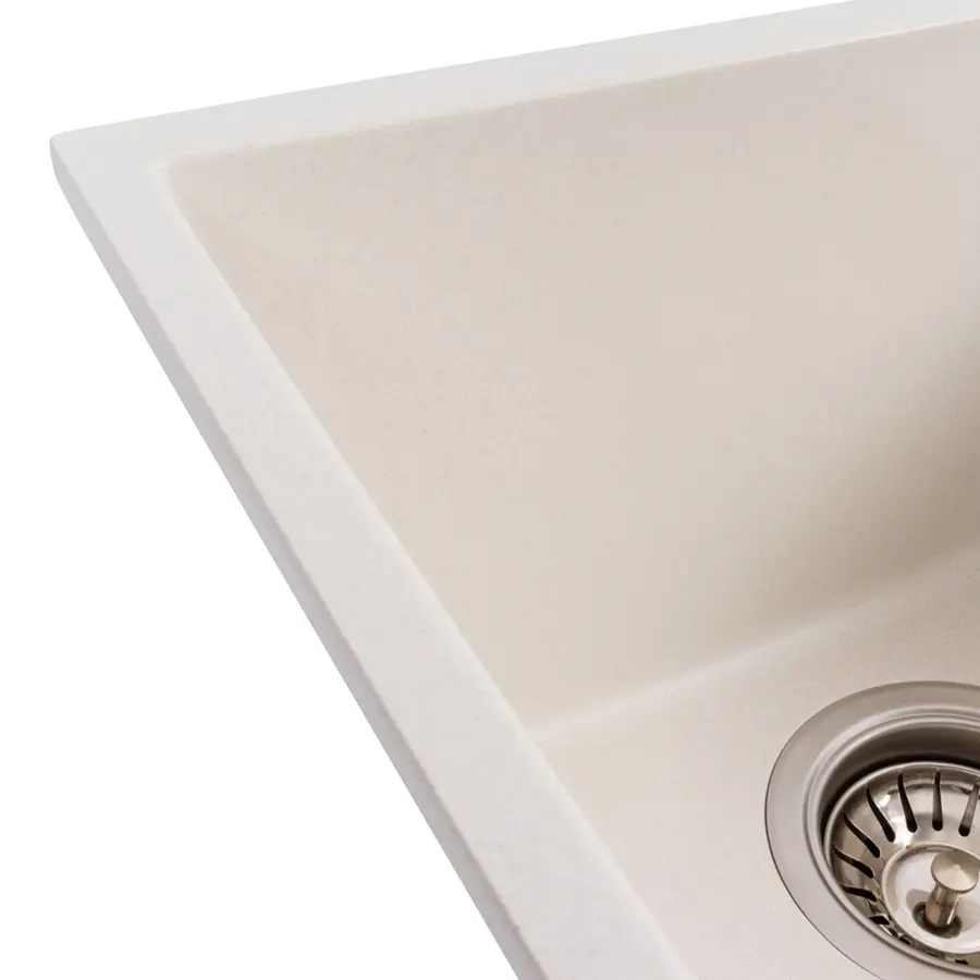 Гранітна мийка для кухні VALESO ROXY 3744 матова Білосніжна