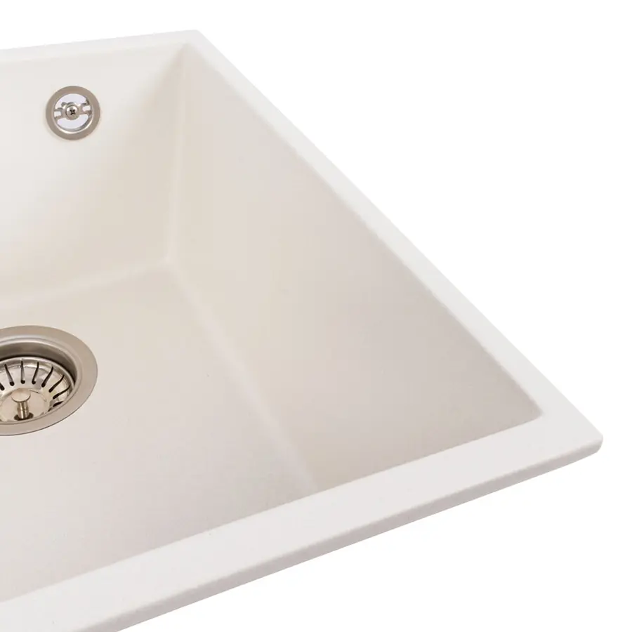 Гранітна мийка для кухні VALESO ROXY 3744 матова Білосніжна