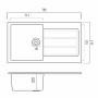Гранитная мойка для кухни VALESO 7843 SOLID матовый Антрацит