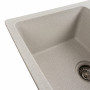 Гранитная мойка для кухни VALESO 6250 ZIRKONE матовая Белая в точку