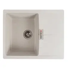 Гранитная мойка для кухни VALESO ZIRKONE 6250 матовая Белая в точку