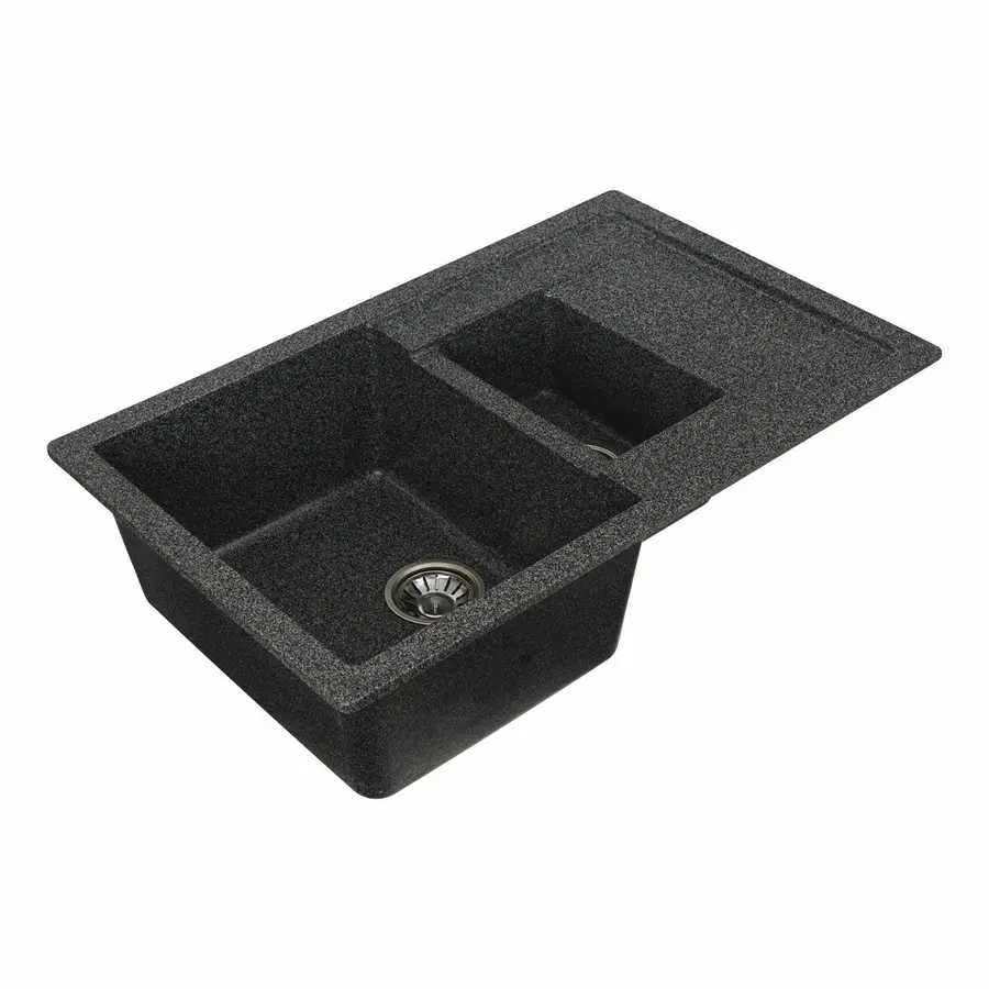 Гранітна мийка для кухні VALESO TOSKANA 7850W матова Графіт