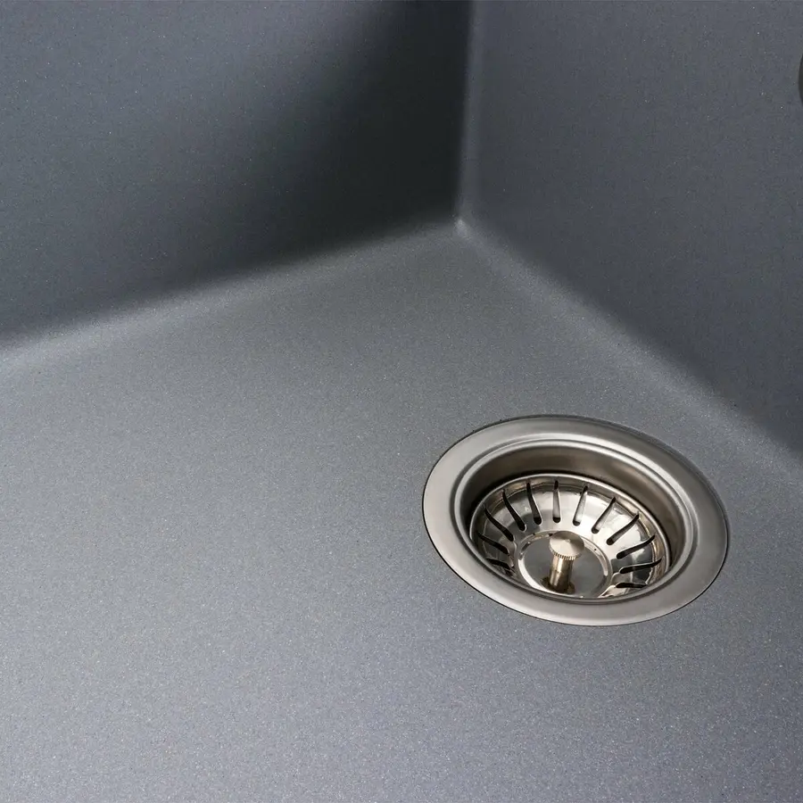 Гранітна мийка для кухні VALESO CASCADA 7050 матова Сірий металік