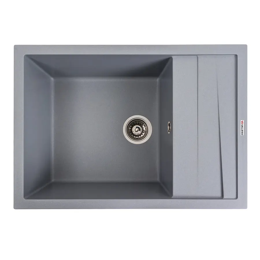 Гранітна мийка для кухні VALESO CASCADA 7050 матова Сірий металік