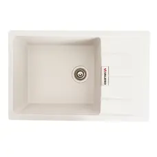 Гранітна мийка для кухні VALESO 7850 ROMA матова (білий в крапку)